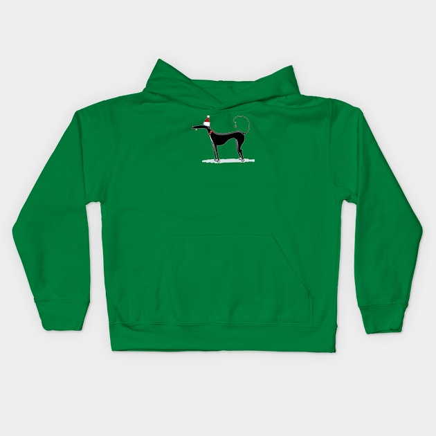 Greyhound Antlers Kids Hoodie by lenalexina